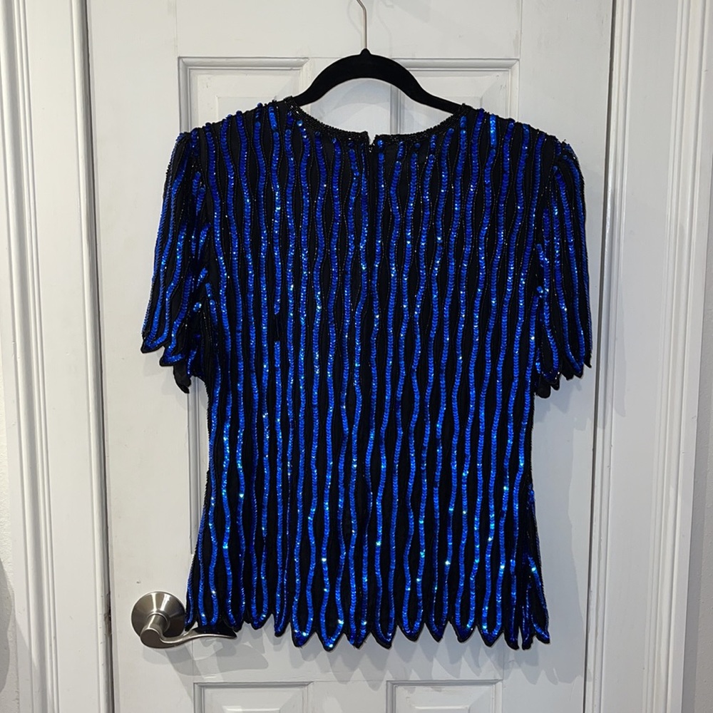 Stenay Silk Sequined Blouse. Vintage. Size Medium
